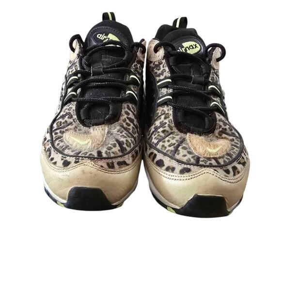 Nike Air Max 98 PRM Animal Print Womens 7.5 Desert Ore Black Sneaker - Picture 2 of 8